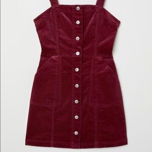 Bib Overall Corduroy Dress